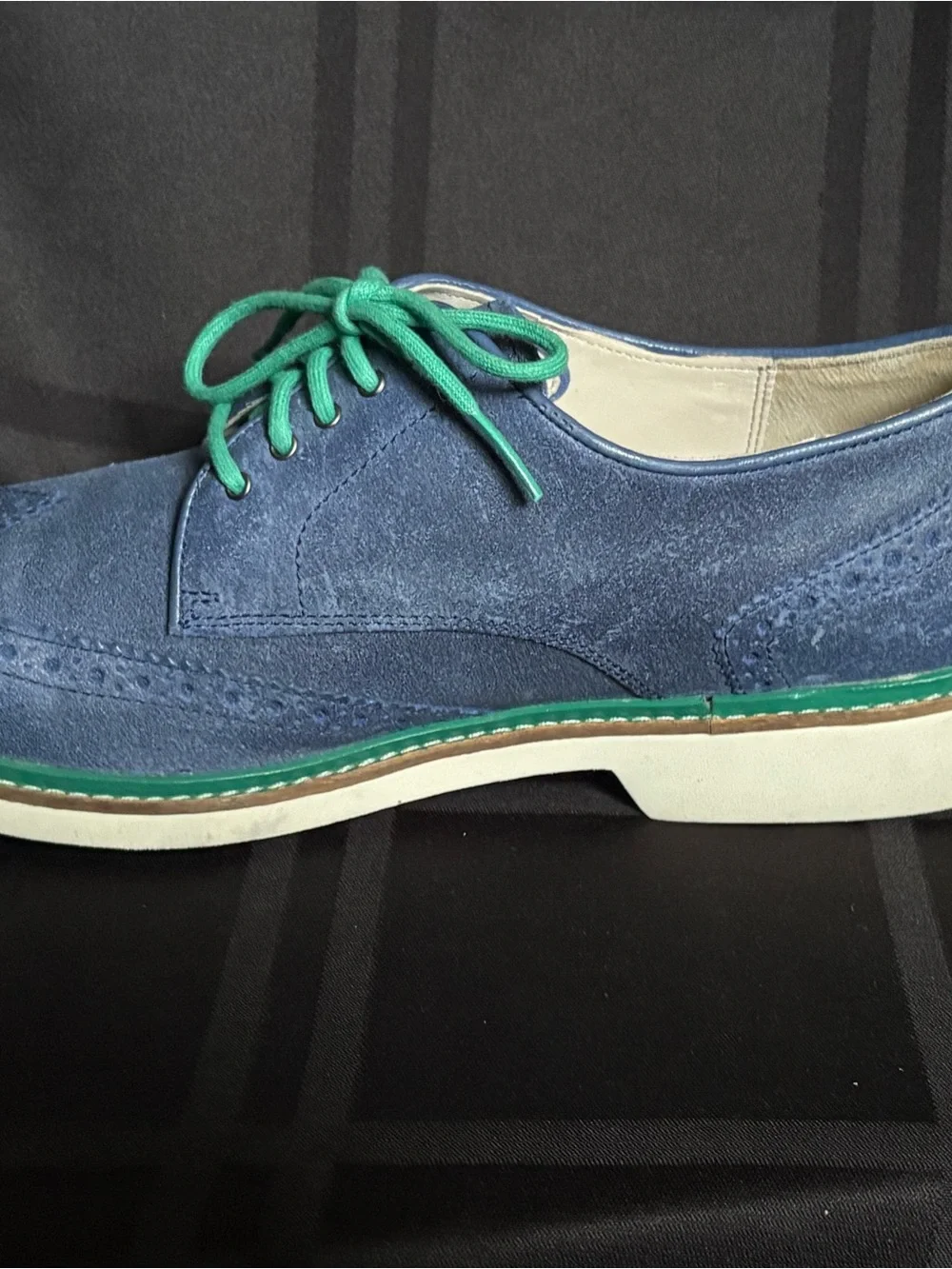 Cole Haan Derby Wingtip Oxford Navy Blue Shoes Size 8.5M